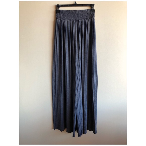 Free People Pants Jumpsuits Beach Gray Love Me Wide Leg Pants Poshmark